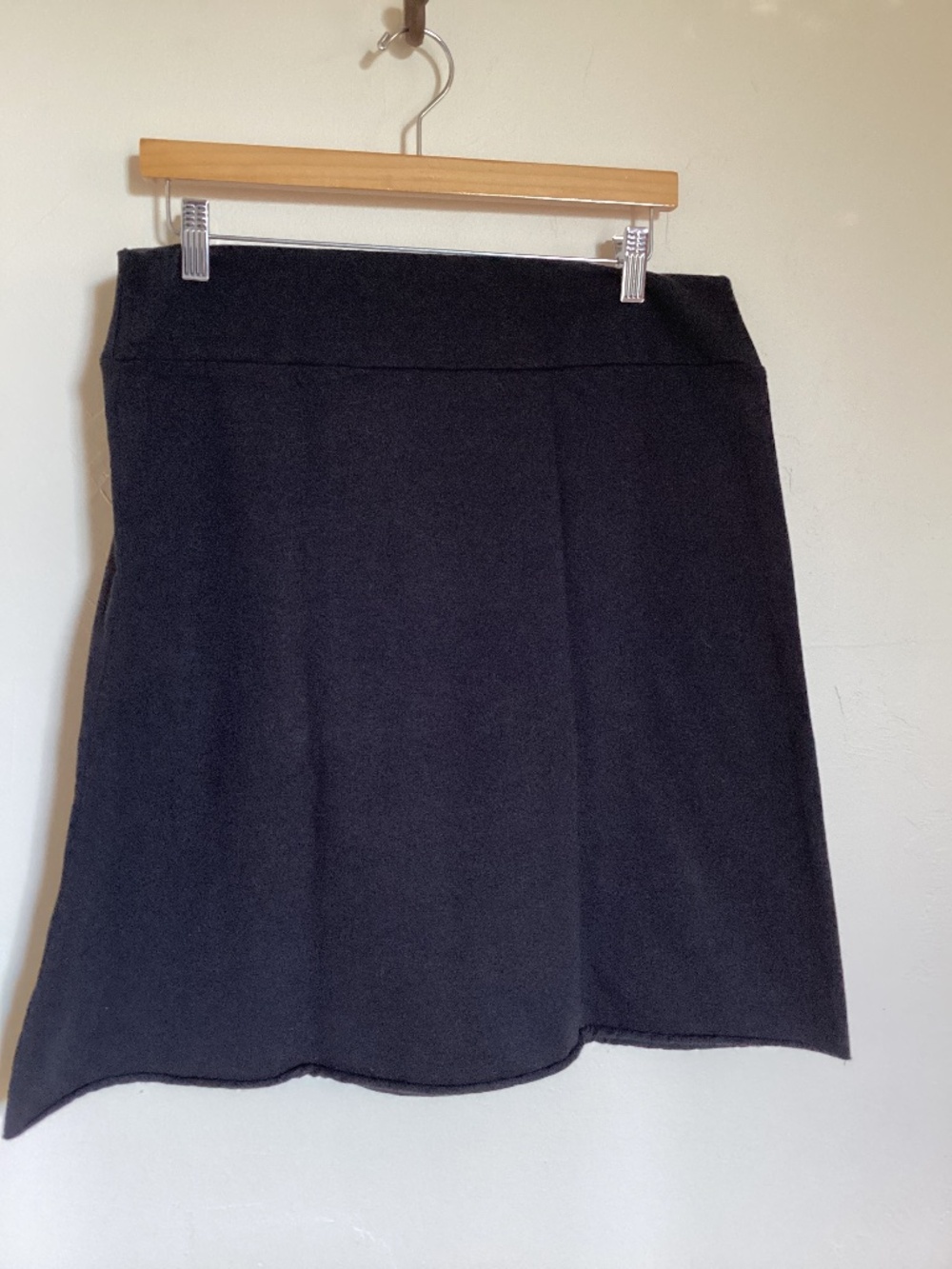 Sweet Skins NWOT XL Skirt Black A-line Hemp Organic Cotton Spandex Minimalist